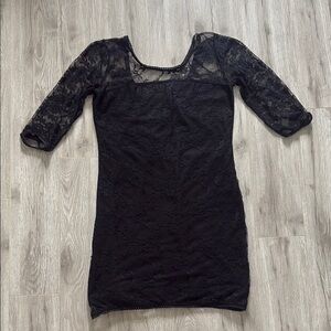 Elegant Black Lace Dress